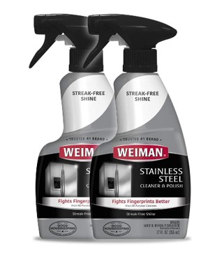 2 Weiman Stainless Steel Cleaner and Polish