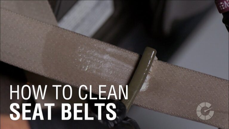 How To Clean Seat Belts?